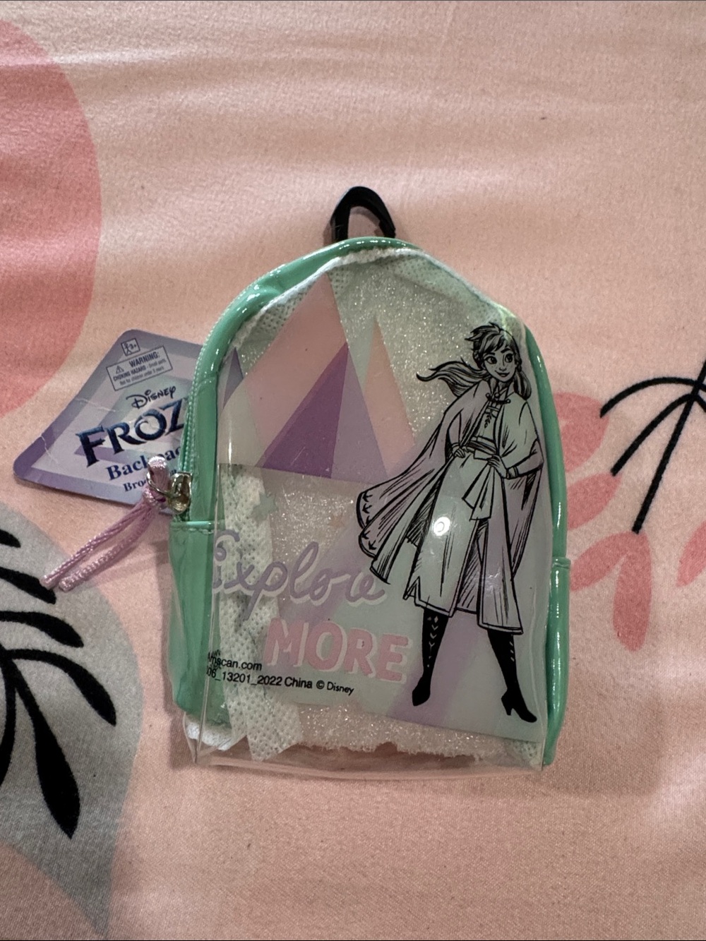 Disney Frozen Mini Backpack - Mint Green & Clear Glitter